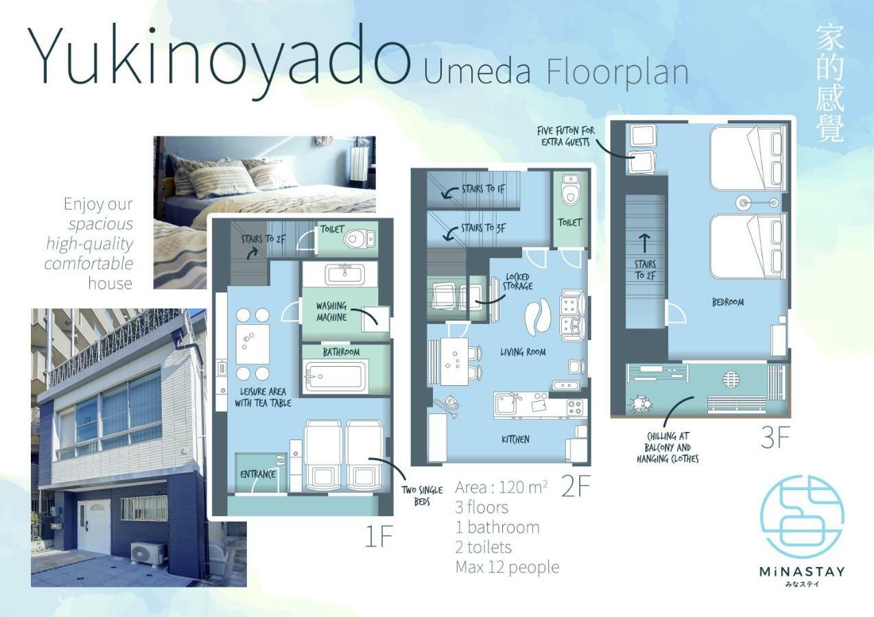 Apartamento Yukinoyado Umeda Osaka Exterior foto